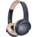 Audio Technica Wireless On-Ear Headphones - Navy/Beige