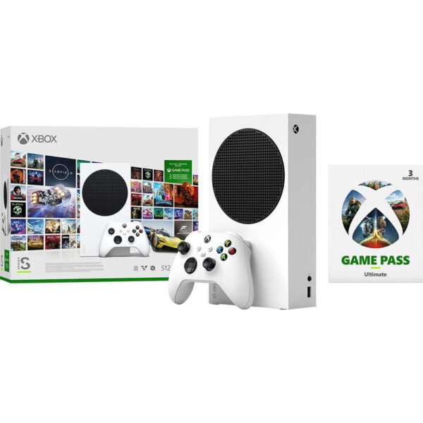 Microsoft Xbox Series S 512GB All-Digital Starter Bundle Console with Xbox Game Pass (Disc-Free Gaming) - White