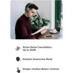 Cleer Enduro Noise Cancelling On-Ear Headphones - Light Grey - Image 3