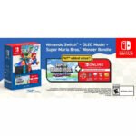 Nintendo Switch OLED Console and Super Mario Bros Wonder Bundle with Online - Image 3