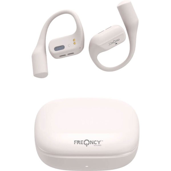 Freqncy Sound Open-Ear True Wireless Bluetooth Stereo Earbuds - Ivory