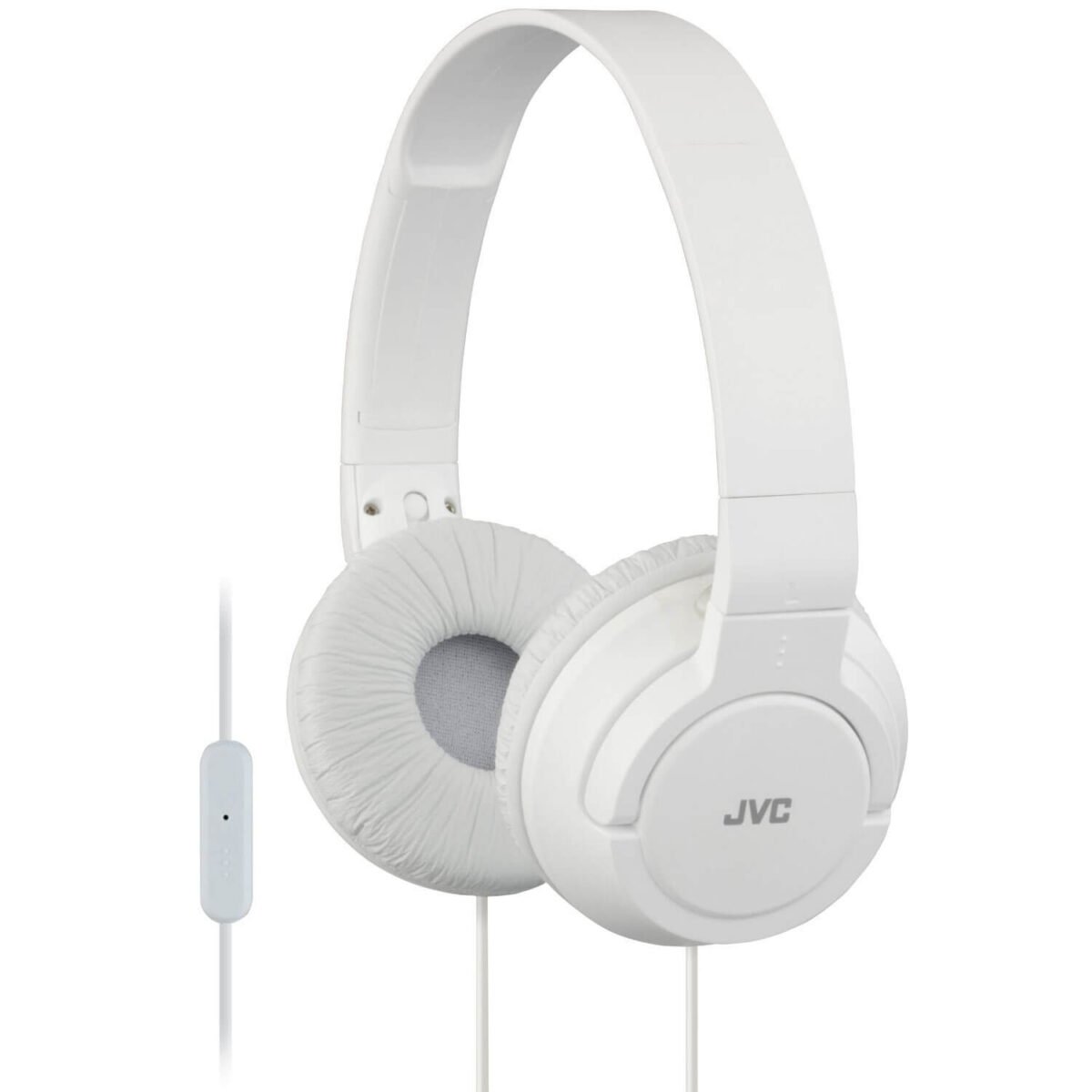 JVC Lightweight Foldable Headphones with Remote (White) - Image 1