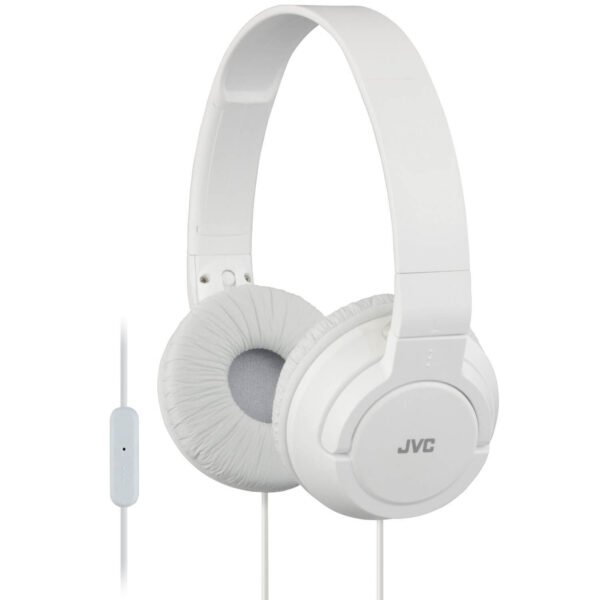 JVC Lightweight Foldable Headphones with Remote (White)