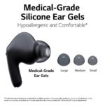 LG Tone Free FP5 - Enhanced Active Noise Cancelling Bluetooth Earbuds - Black - OPEN BOX - Image 4