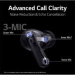 LG Tone Free FP5 - Enhanced Active Noise Cancelling Bluetooth Earbuds - Black - OPEN BOX - Image 17